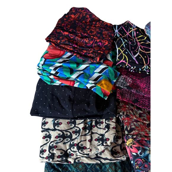 Lularoe Tall & Curvy large lot of leggings - Picture 3 of 11